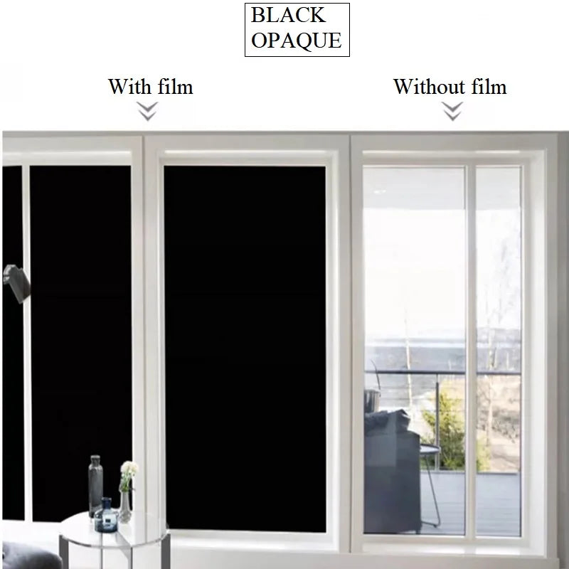 Window Film One Way Mirror Glass Films Black Opaque/Transparent Insulation Solar Tint Stickers UV Reflective For Home Decor