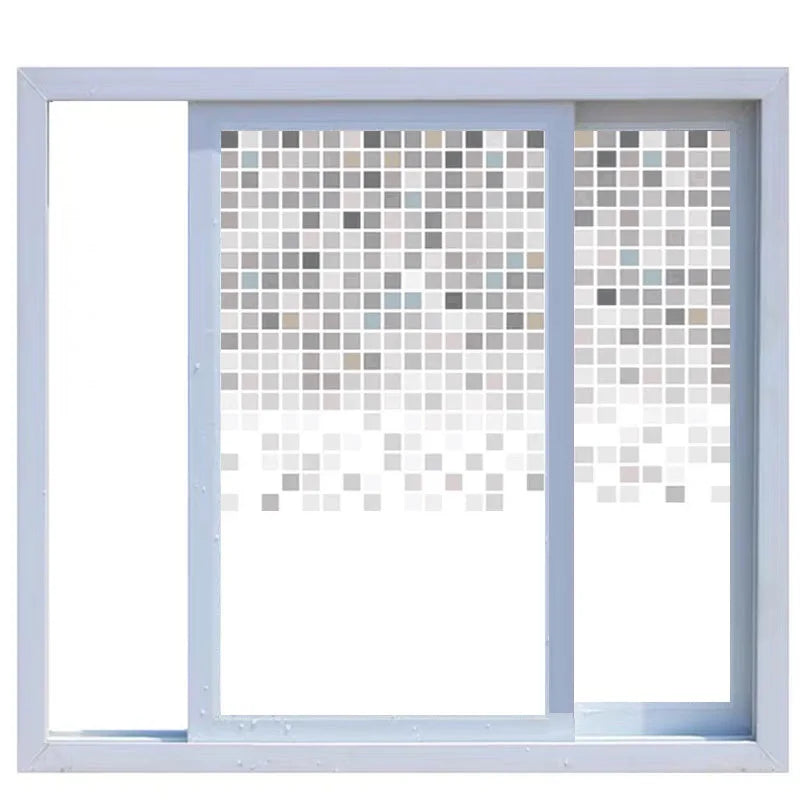 Custom Size Window Film,Translucent Static Cling Glass Films, Mosaic Privacy Stickers, Bathroom, Kitchen, Home, Office Decor