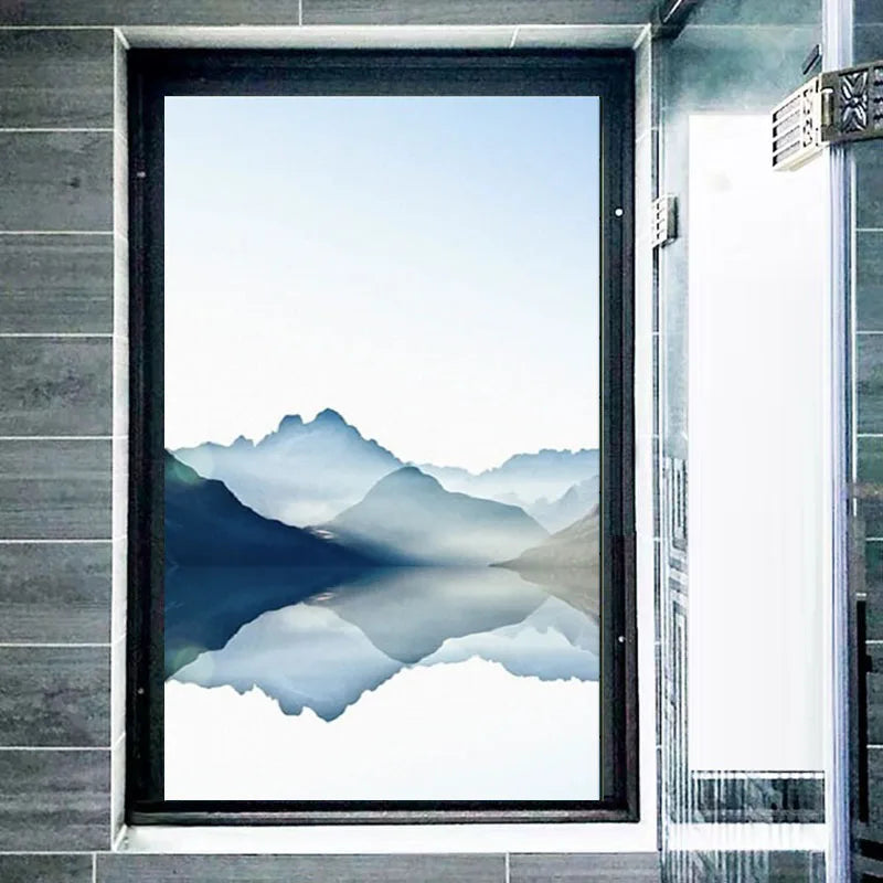 Custom Size Window Films Glass Film Stickers Poster Self Adhesive /Static Cling Frosted Privacy Sticker Lake Hills Picture