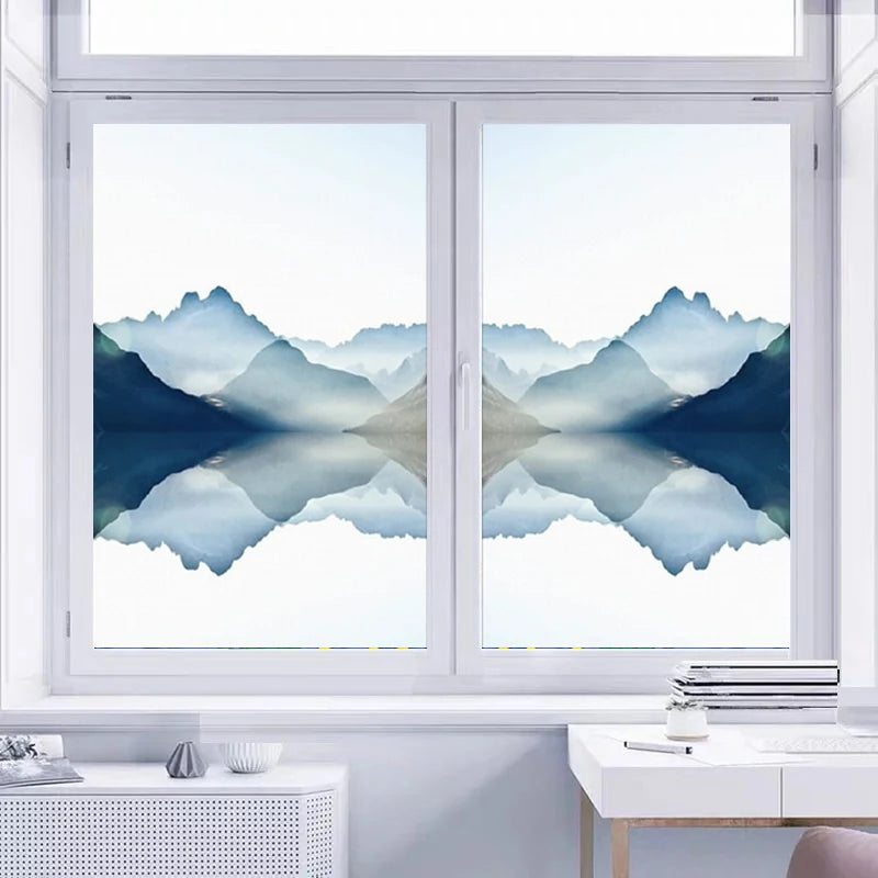 Custom Size Window Films Glass Film Stickers Poster Self Adhesive /Static Cling Frosted Privacy Sticker Lake Hills Picture