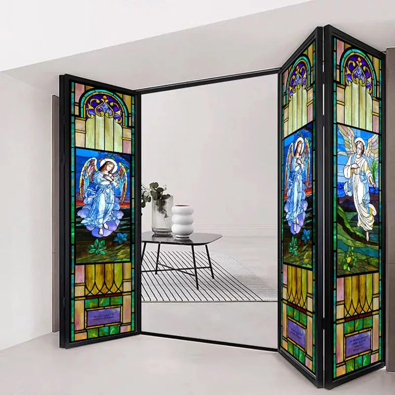 Window Film Glass Films Stained Simulated Frosted Windows Static Cling Privacy Door Sticker Church Jesus Painting Custom Size