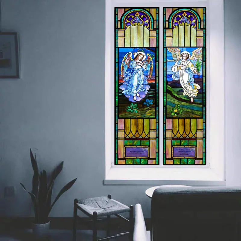 Window Film Glass Films Stained Simulated Frosted Windows Static Cling Privacy Door Sticker Church Jesus Painting Custom Size