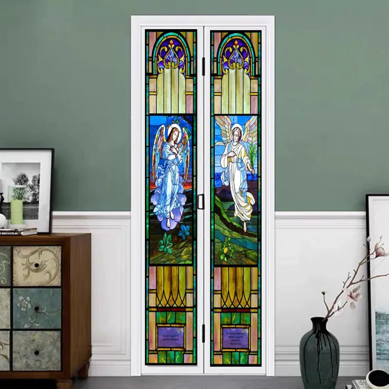 Window Film Glass Films Stained Simulated Frosted Windows Static Cling Privacy Door Sticker Church Jesus Painting Custom Size