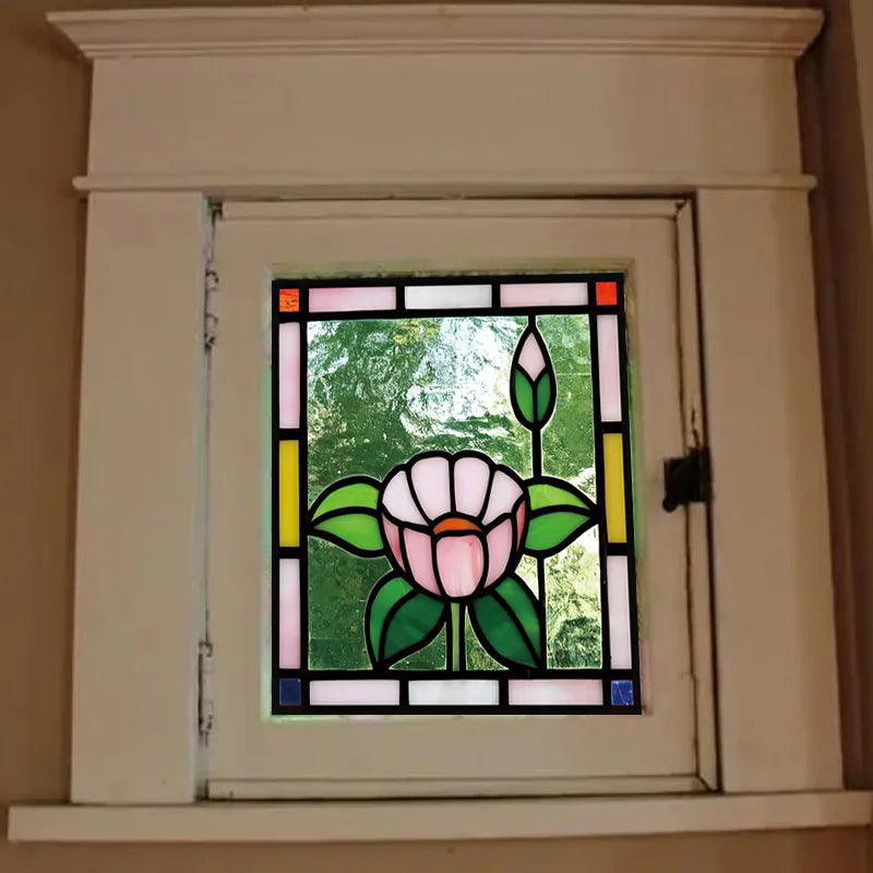 Window Film Frosted Stained Glass Films,Customized Art Deco Design Birds Static Cling Sticker,Home Decor Foil Window Treatment
