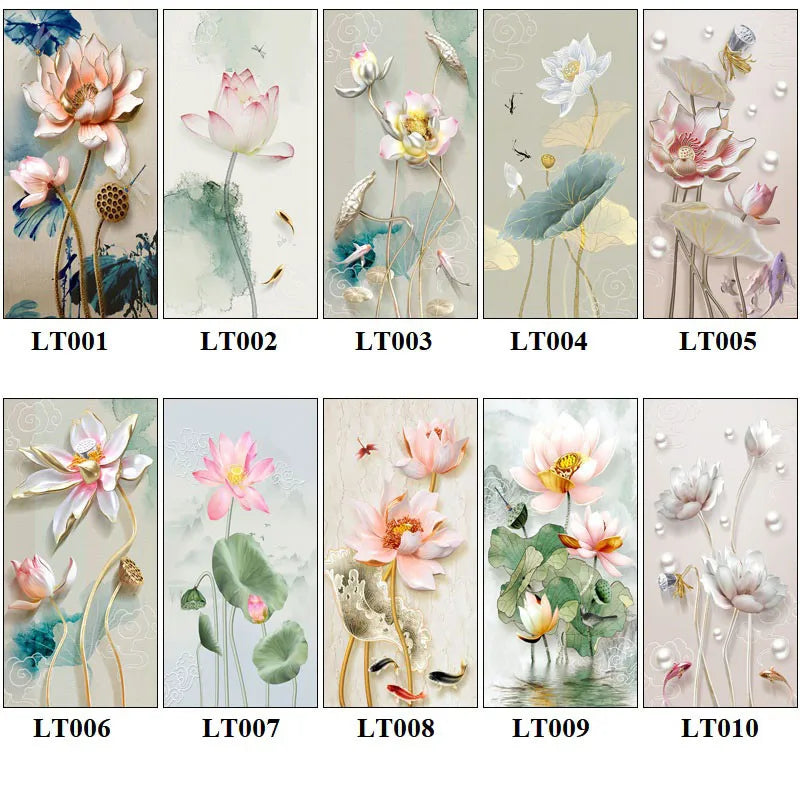 Customized size Windows Glass Films Stained Glass Door Stickers Opaque Self-Adhesive Lotus Poster for Kitchen Bedroom Bathroom