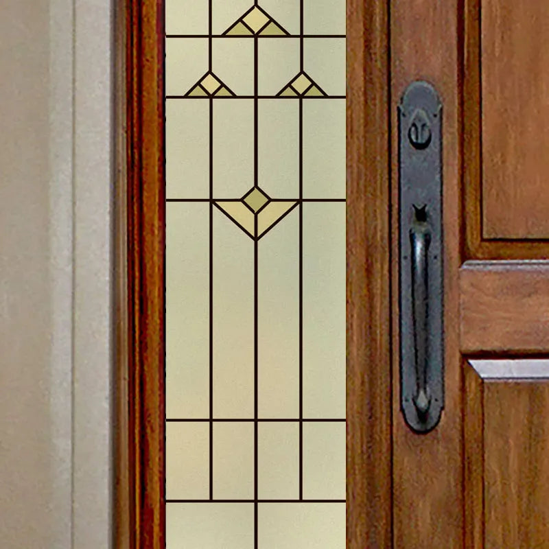 Customized Art Deco Stained Glass Films,Window film Church Static Cling,Privacy Retro Sticker,For Kitchen Office Home Decor