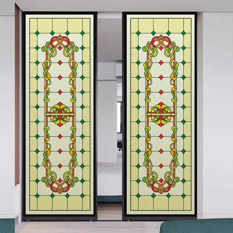 Window Film Frosted Stained Glass Films,Customized Privacy Static Cling,European style Sticker,For Office Home Bathroom Decor