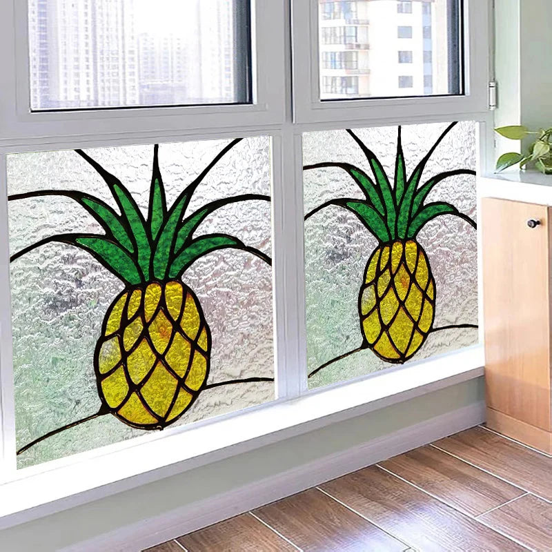 Window Film Frosted Stained Glass Films,Customized Art Deco Design Birds Static Cling Sticker,Home Decor Foil Window Treatment