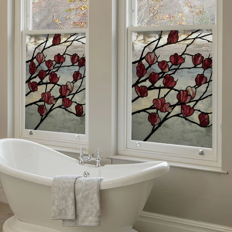 Window Film Frosted Stained Glass Films Flower Static Cling Church Home Decor Bathroom Kitchen Door Sticker Customized