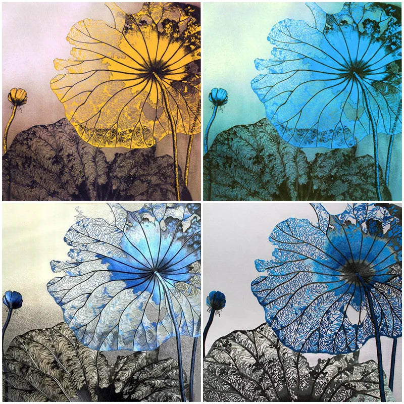 Custom Size Windows Stained Glass Films Door Stickers Wall sticker Art Opaque Satic Cling Lotus Poster Home Decor