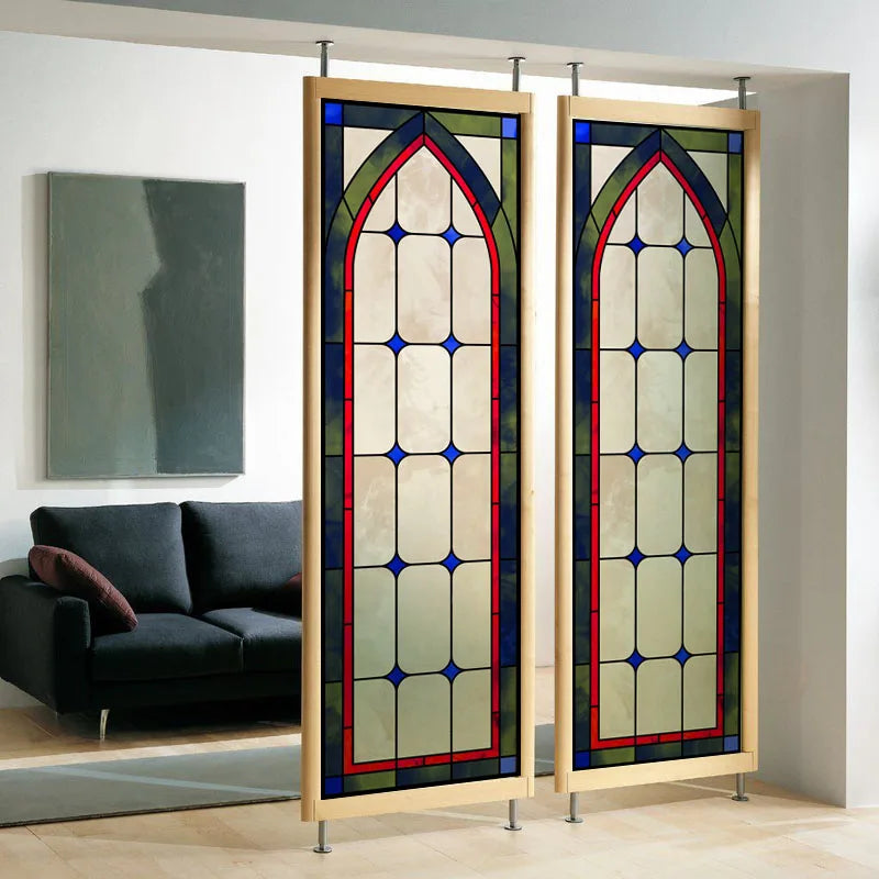 Window Film Frosted Stained Glass Films,Customized Privacy Static Cling,European style Sticker,For Office Home Bathroom Decor