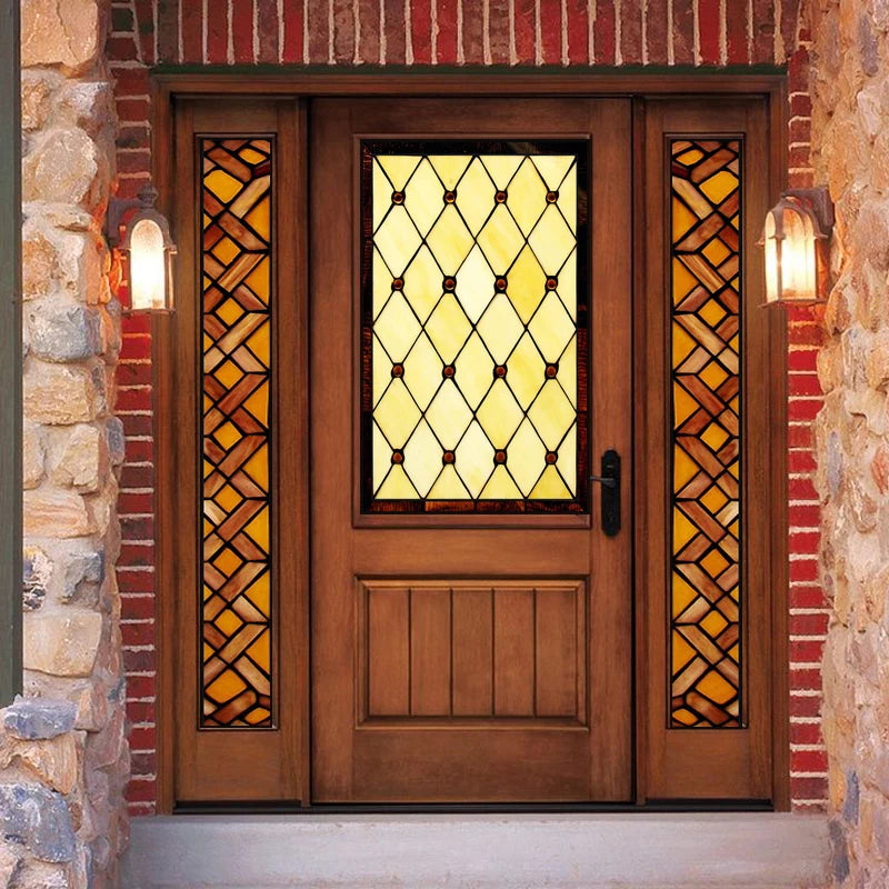 Window Film Victorian Stained Glass Films Customized Church-style Static Cling Sticker Kitchen Bathroom Substitute for Home