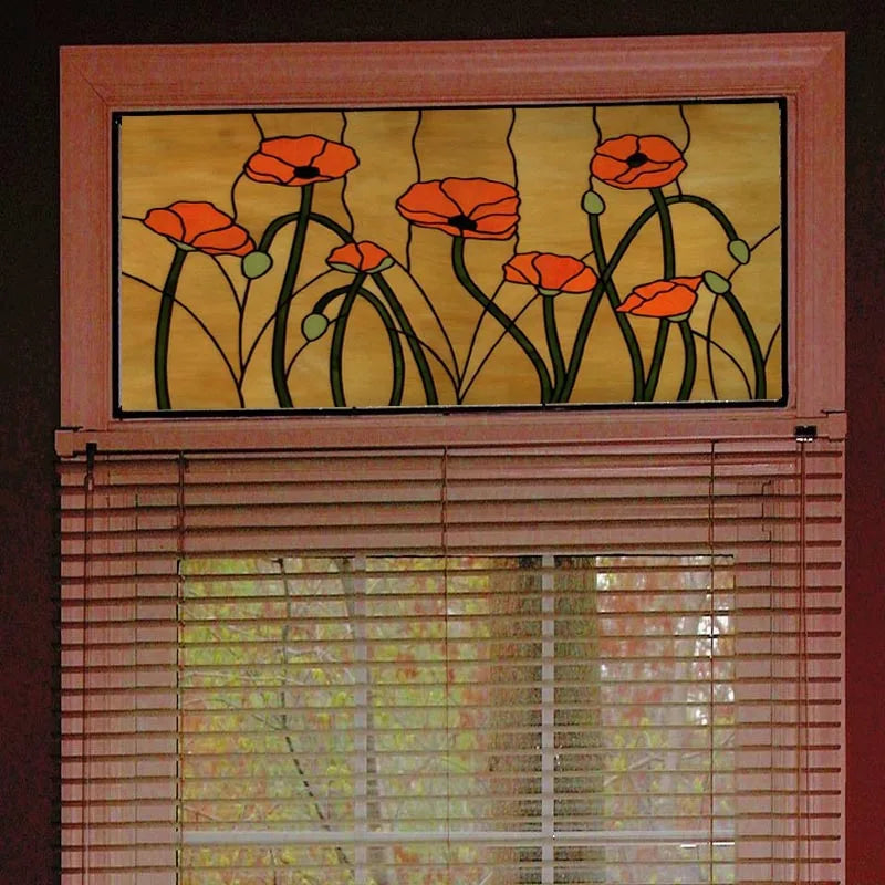 Custom size Window Film Stained Glass Decorative Window Sticker Privacy Frosted Static Cling Home Decal for Glass Door