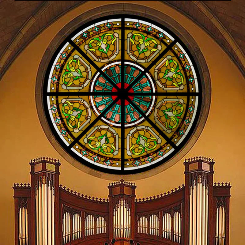 Custom size Window Film Stained Glass Films Square Window Sticker Privacy Frosted Static Cling Home Decal for Glass Door Office