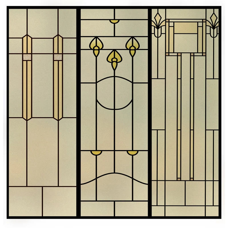 Customized Art Deco Stained Glass Films,Window film Church Static Cling,Privacy Retro Sticker,For Kitchen Office Home Decor