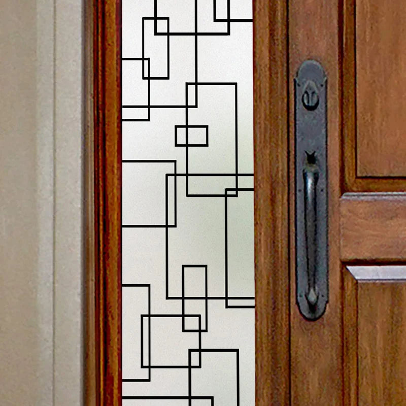 Custom Size Stained Glass Window Film,Frosted Privacy Static Cling,Privacy Films Door Sticker,Kitchen Bathroom Home Decor