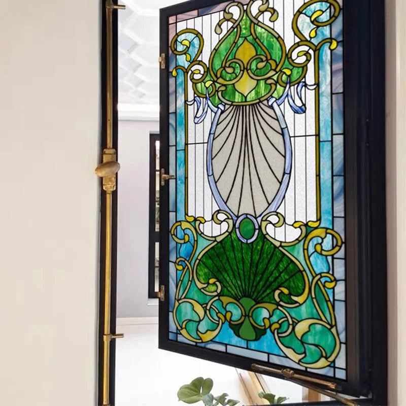 Window Film Frosted Stained Glass Films Print Flowers Static Cling Privacy Door Sticker Kitchen Office Home Decor Customized