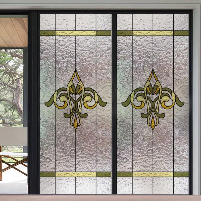 Window Film Frosted Stained Glass Films 3D Matte Static Cling Privacy Films Door Sticker Kitchen Office Home Decor Customized