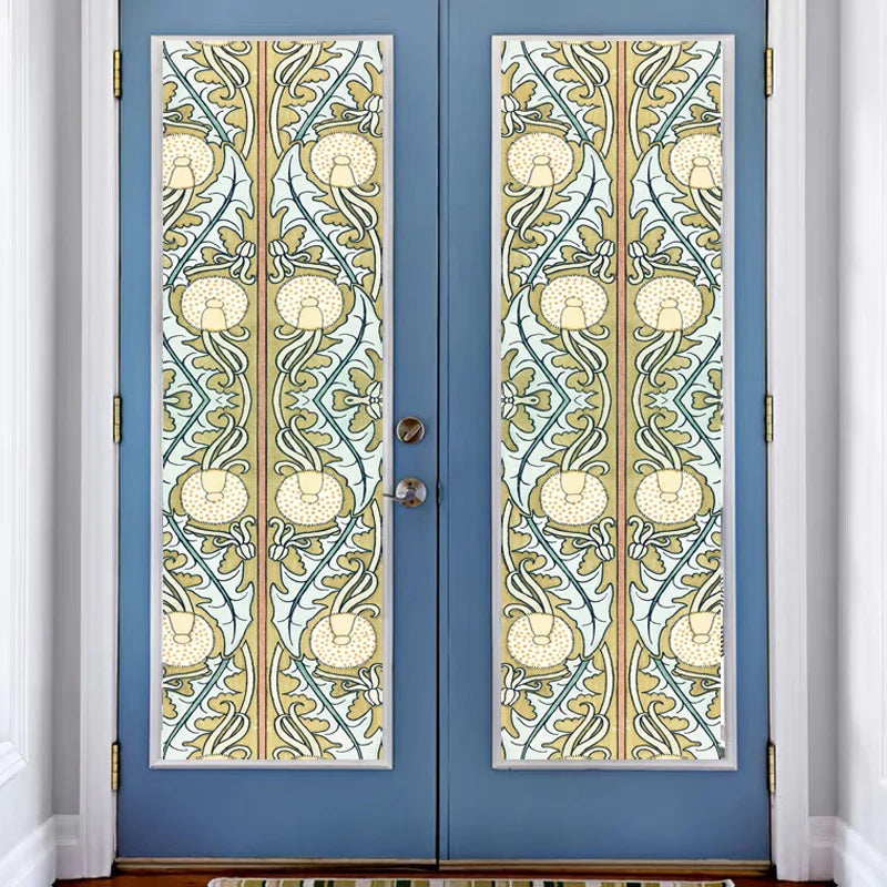 Window Film Frosted Stained Glass Films Customized Privacy Static Cling For Bathroom Door Sticker Lemon Fruit Tree Flower