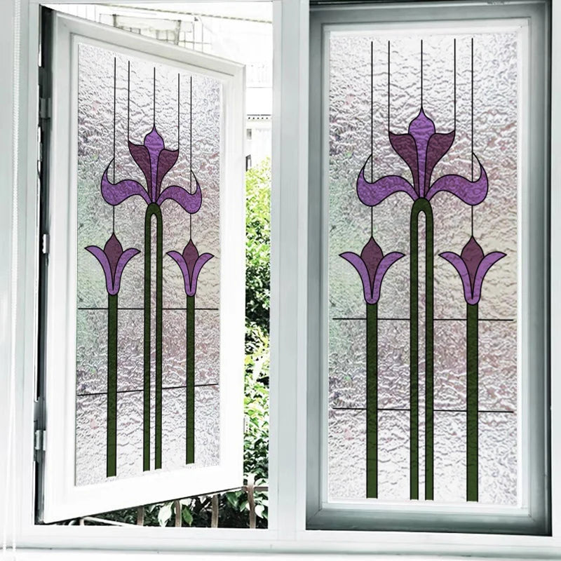 Window Film Frosted Stained Glass Films 3D Matte Static Cling Privacy Films Door Sticker Kitchen Office Home Decor Customized