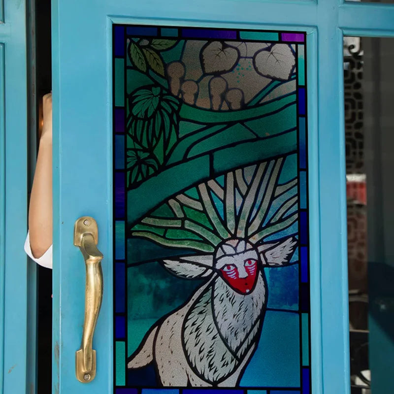 Customized Window Film Frosted Stained Glass Films,Static Cling Reusable Remove,Privacy Protection Door Sticker Home-Decor