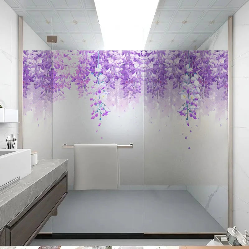 Window Film Frosted Stained Glass Films,Customized Decor Design Leaf Static Cling Sticker,Home Decor Foil Window Treatment