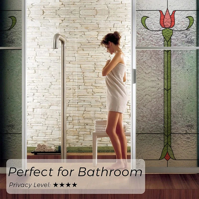 Window Film Frosted Stained Glass Films 3D Matte Static Cling Privacy Films Door Sticker Kitchen Office Home Decor Customized