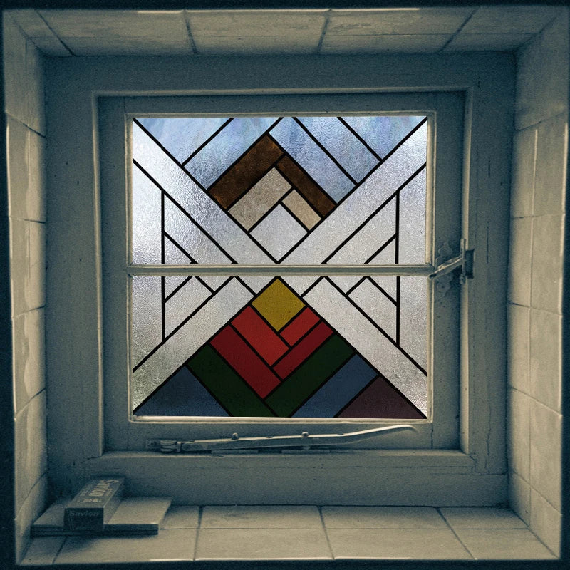 Window Film Frosted Stained Glass Films,Customized Art Design Mosaic Static Cling Sticker,Home Decor Foil Window Treatment