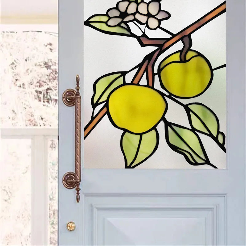 Stained Glass Wndow Film Frosted Glass Sticker Forest Custom Size Animals Plants For Kids Room Door Light Box Poster Home Decor