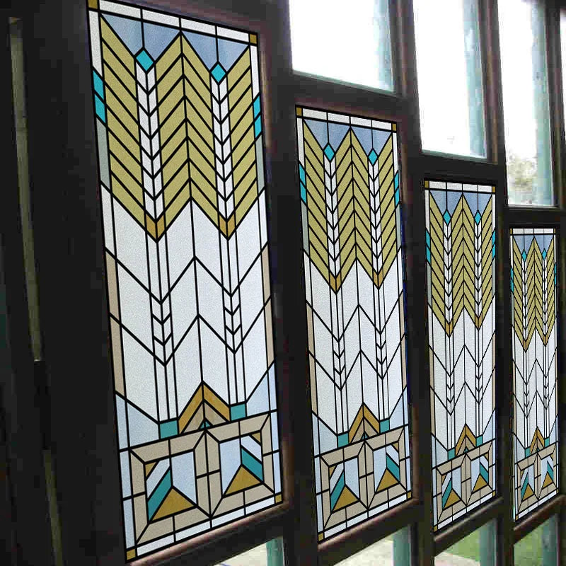 Window Film Frosted Stained Glass Films,Church Static Cling,Privacy Films,Door Sticker,for Kitchen Office Home Decor Customized