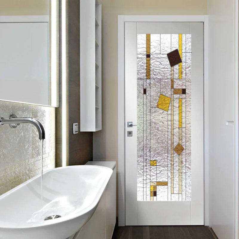 Window Film Frosted Stained Glass Films 3D Matte Static Cling Privacy Films Door Sticker Kitchen Office Home Decor Customized