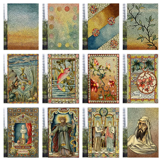 Window Film Frosted Stained Glass Films Vintage Church Style Home Decorative Privacy Film Static Cling Door Stickers Customized