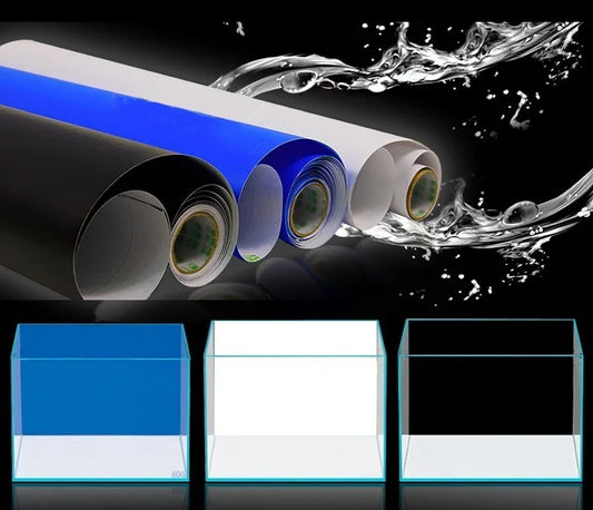 3 color 50cm*100cm Background sticker Aquarium Ocean Landscape Poster Fish Tank Films Black White Blue Glass Films