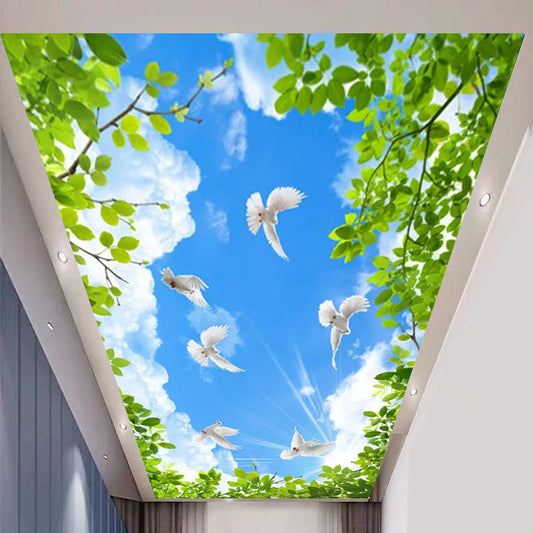 Customized size Ceiling Glass Sticker Windows Film Door Stickers Vintage Art Opaque Self-Adhesive Static Cling Home Decor