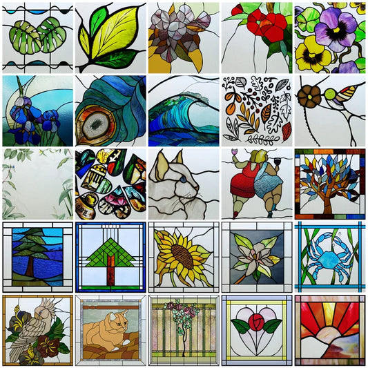 Window Film Frosted Stained Glass Films,Customized Art Design Leaf  Tree Static Cling Sticker,Home Decor Foil Window Treatment