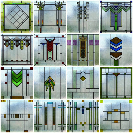 Window Film Frosted Stained Glass Films,Customized Art Design Prairie Static Cling Sticker,Home Decor Foil Window Treatment
