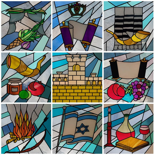 Custom size Window Film Stained Glass Films Square Window Sticker Retro Church Frosted Static Cling Home Decor for Glass Door