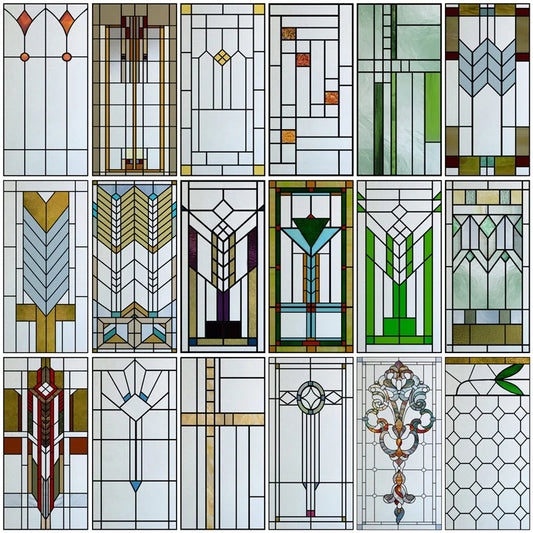 Window Film Frosted Stained Glass Films,Church Static Cling,Privacy Films,Door Sticker,for Kitchen Office Home Decor Customized