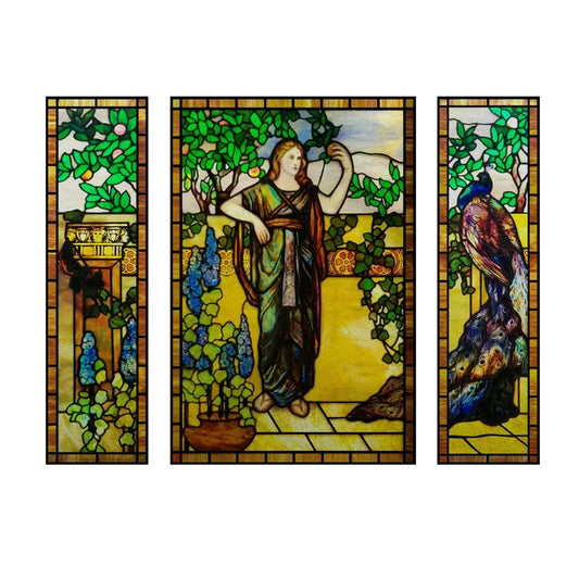 Custom size Glass Film Stained Glass Window Film Vintag Sticker Static Cling For Kitchen Bathroom Bedroom Glass Sliding Door