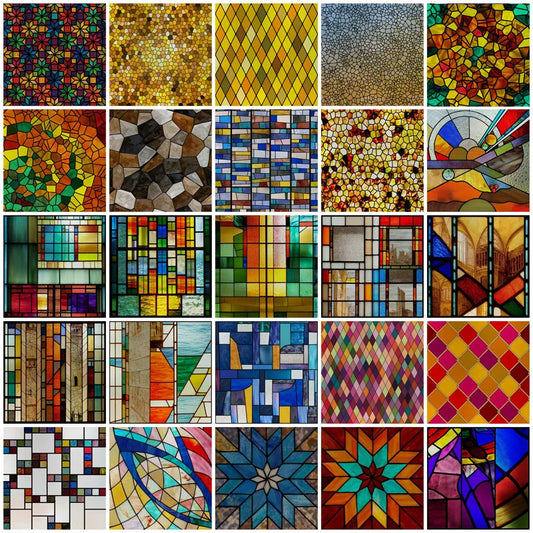 Window Film Stained Glass Films Frosted Privacy Static Cling Retro Stickers For Bathroom Cabinet Door Home Decor Skylight Covers