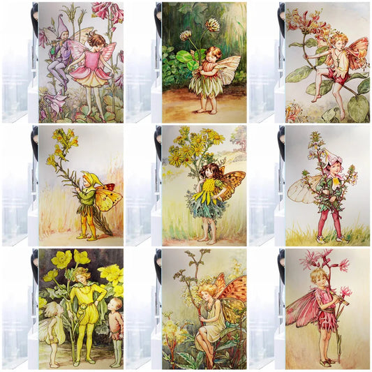 Custom Size Stained Glass Window Film Flower Tree Fairy Stickers Static Cling For Kitchen Bathroom Bedroom Glass Door Home Decor