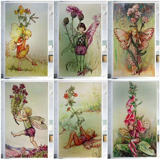 Custom Size Stained Glass Window Film Flower Fairy Stickers Static Cling For Kitchen Bathroom Bedroom Glass Door Home Decor