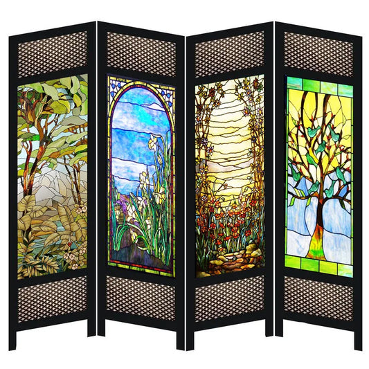 Window Film Frosted Stained Glass Films,Customized Privacy Static Cling,Church People Tree Vintage Sticker,Office Home Decor