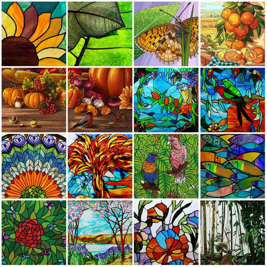 Custom size Stained Glass Film,3D Frosted Static Cling Window Films,Decor Foil Stickers Window Treatment For Square Glass Door